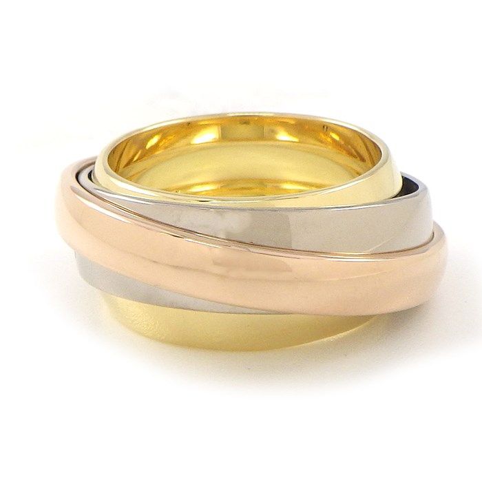 Cartier Trinity Ring - 18K Three-Color Gold, Size 8.5