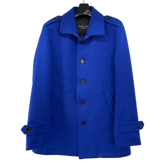 Burberry Black Label Wool Overcoat in Blue - Timeless Elegance