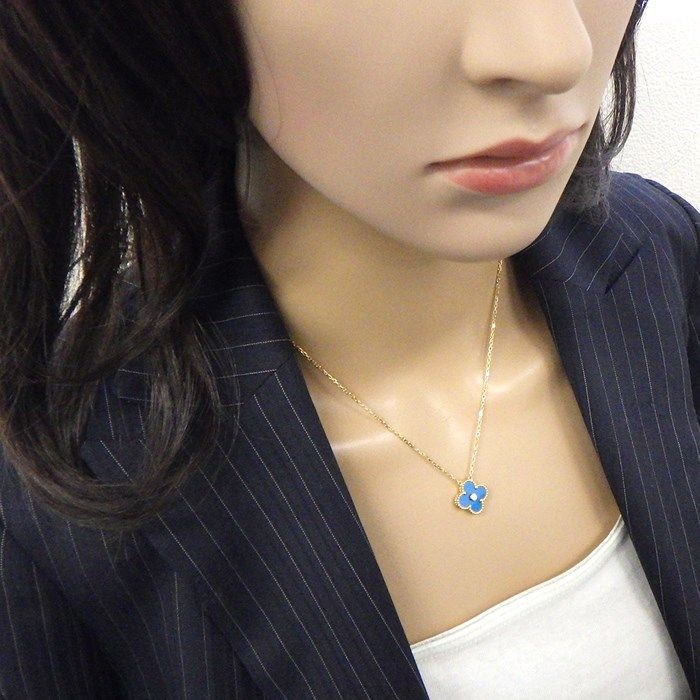 Van Cleef & Arpels Vintage Alhambra Necklace with Diamond