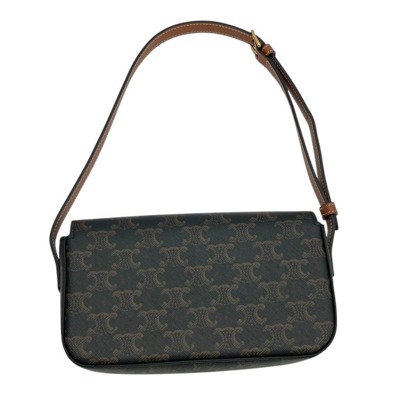 CELINE Claude Shoulder Bag in Brown Triomphe Canvas