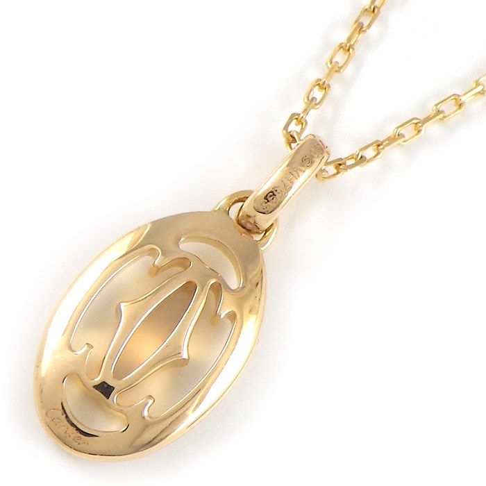 Cartier Double C2 Diamond Necklace in K18 Pink Gold