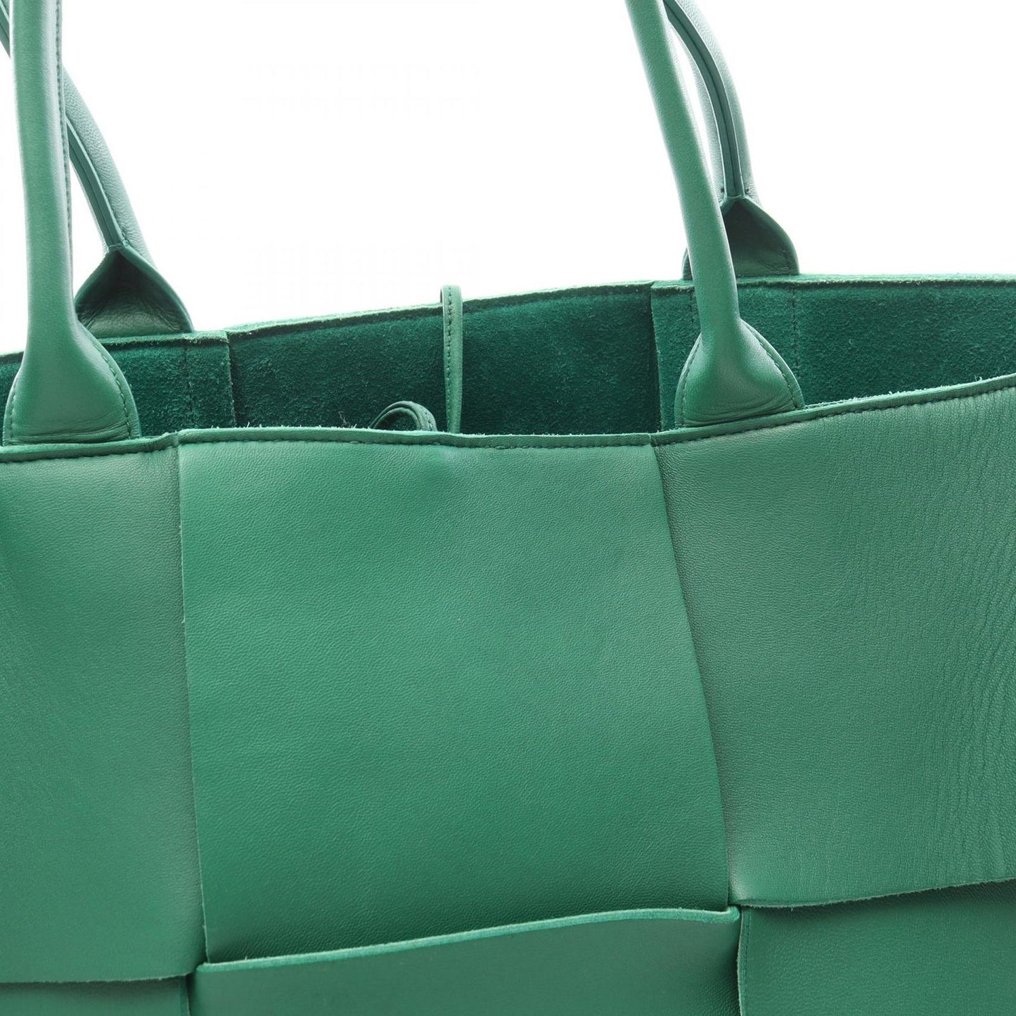 Bottega Veneta Arco Maxi Intrecciato Tote Bag in Green Leather