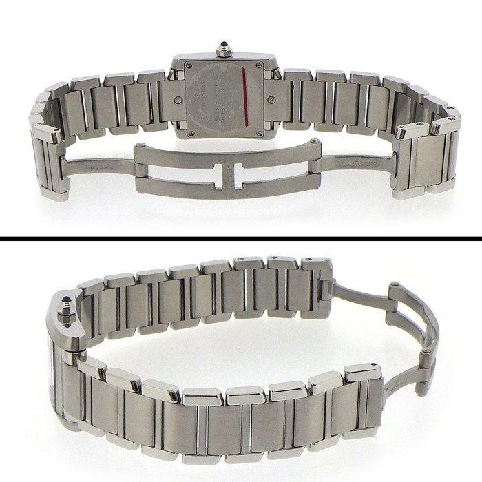 Cartier Tank Française SM WE110006 - Diamond Index - Silver Dial