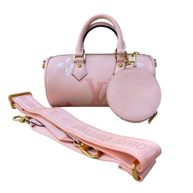 Louis Vuitton Papillon BB Monogram Leather Shoulder Bag - Pink & Gold