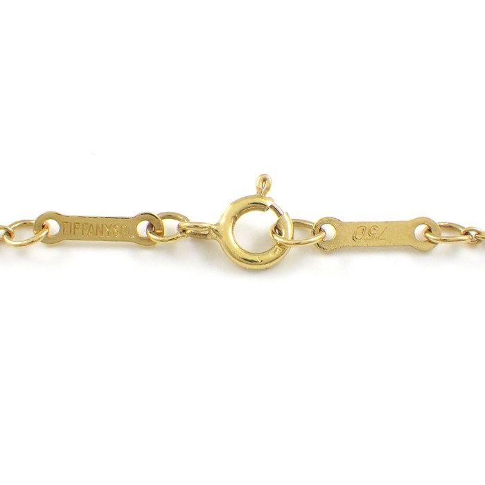 Tiffany & Co. Double Tear Drop Necklace in K18 Yellow Gold