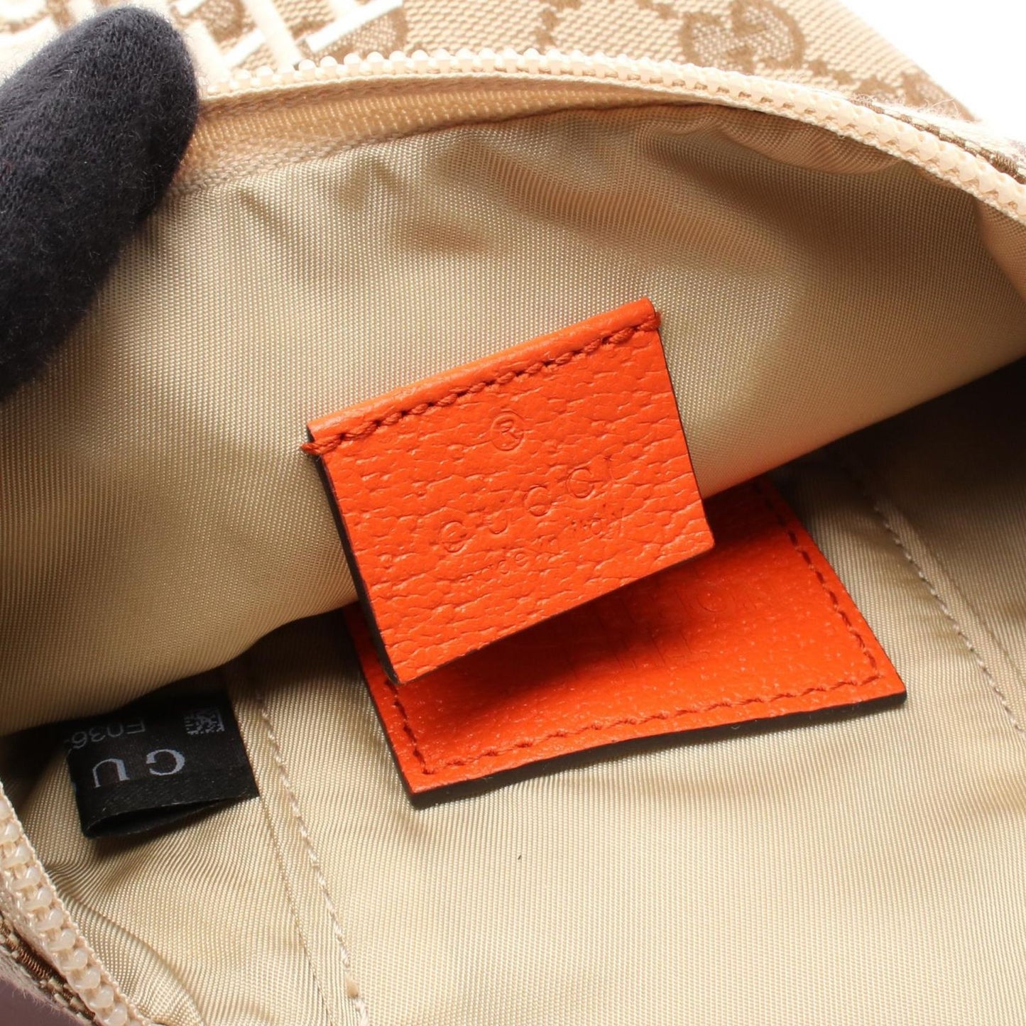 GUCCI x THE NORTH FACE GG Canvas 2-Way Shoulder Bag - Beige/Orange