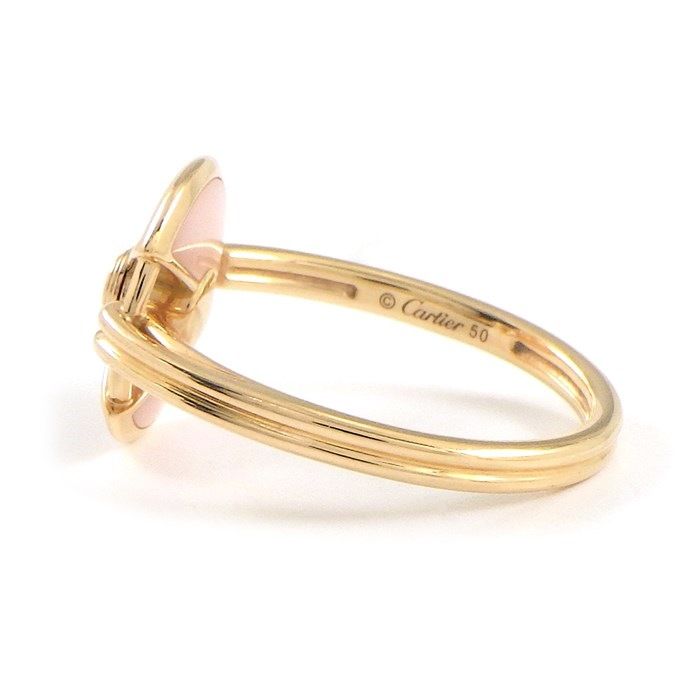 Cartier Amulet Ring with Pink Opal & Diamond in 18K Rose Gold