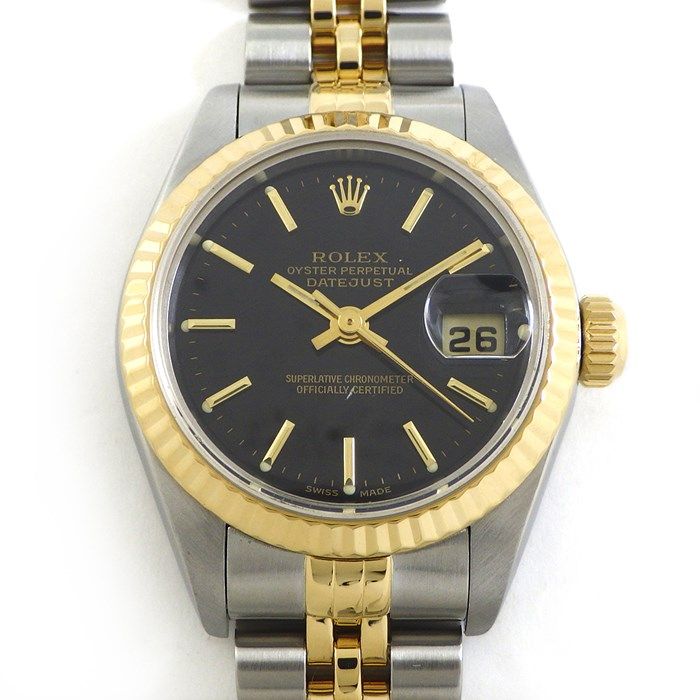 Rolex Datejust 79173 - 2000, Fluted Bezel, Black Dial, Jubilee Bracelet