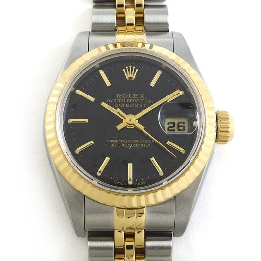 Rolex Datejust 79173 - 2000, Fluted Bezel, Black Dial, Jubilee Bracelet