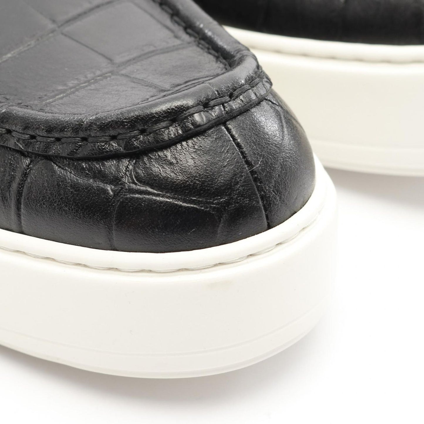 Louis Vuitton Black Leather Slip-On Shoes - Timeless Elegance