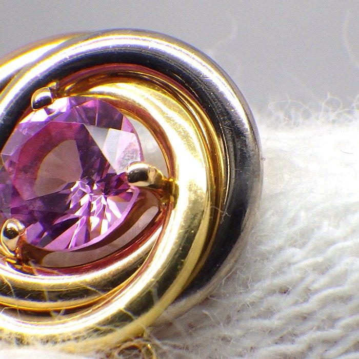 Cartier Baby Trinity Necklace with Pink Sapphire - 18K Gold