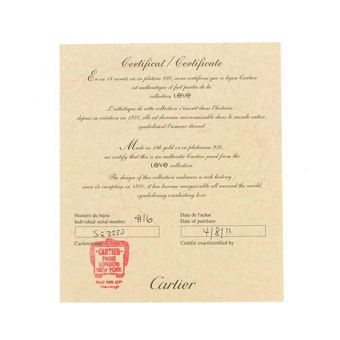 Cartier Love Bracelet MM with 0.42ct Diamonds in K18 White Gold