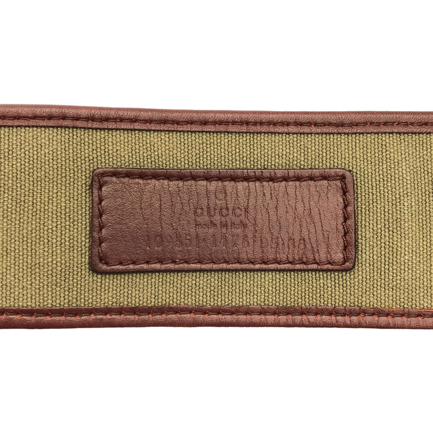 GUCCI Khaki & Red Belt - Timeless Elegance & Craftsmanship