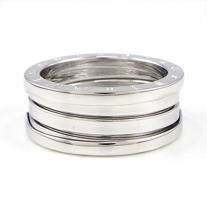 BVLGARI B.zero1 3-Band Ring in K18 White Gold - Size 13.5