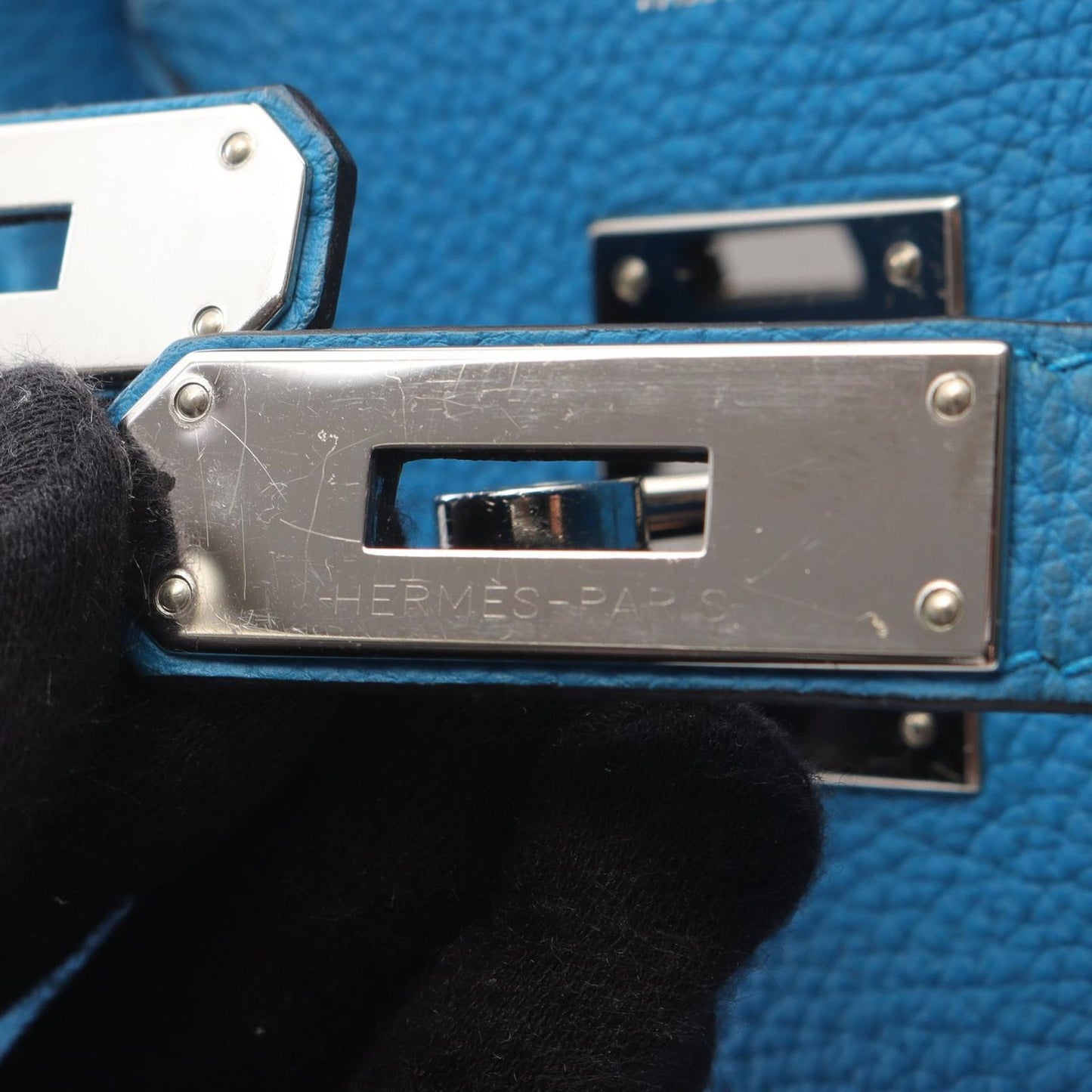 HERMES Birkin 30 Handbag in Blue Zanzibar - Exquisite Craftsmanship