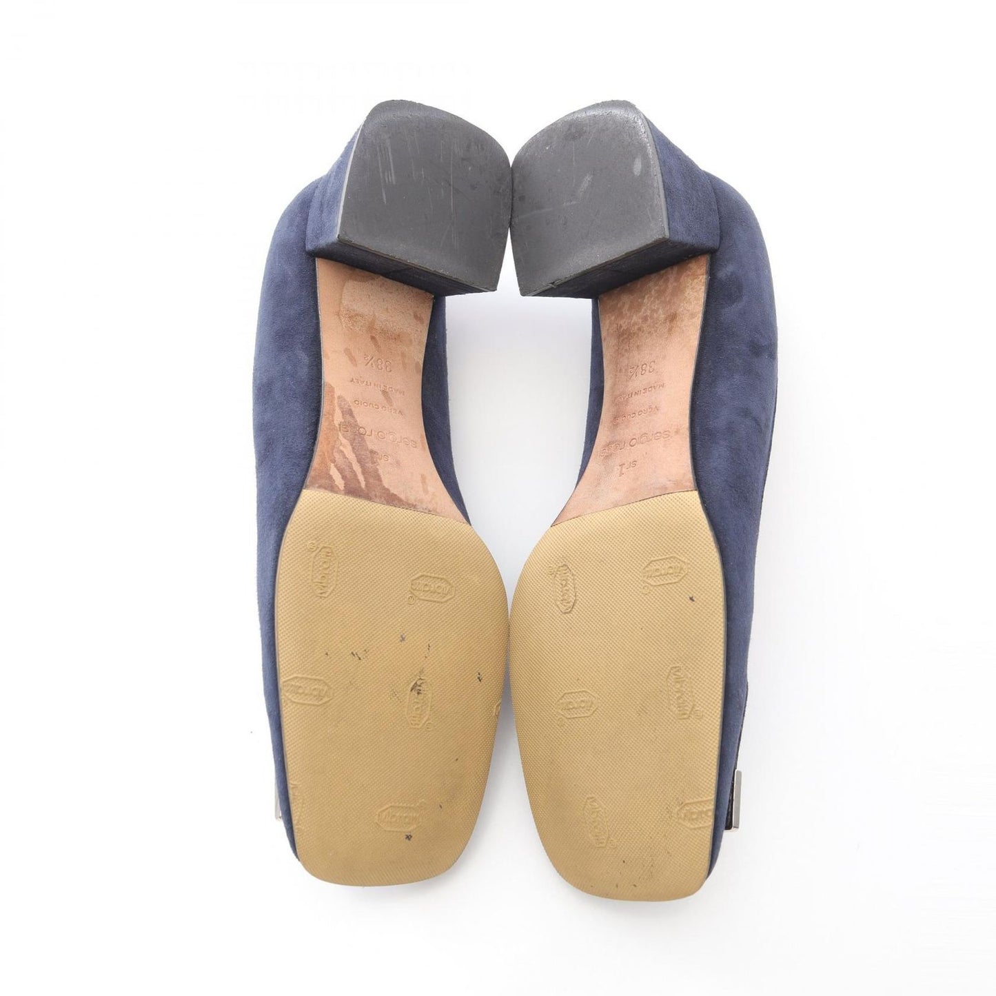 Sergio Rossi Navy Suede Pumps - Elegant Italian Craftsmanship