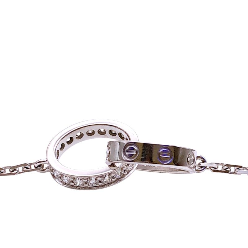 Cartier Baby Love Necklace K18WG with Diamonds - Exquisite Elegance