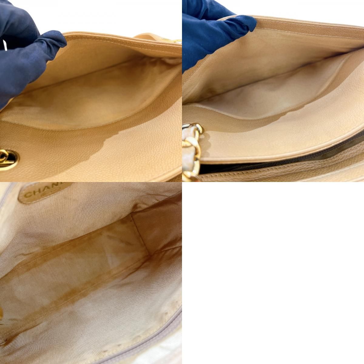 CHANEL Triple Coco Shoulder Bag in Beige with Gold Hardware