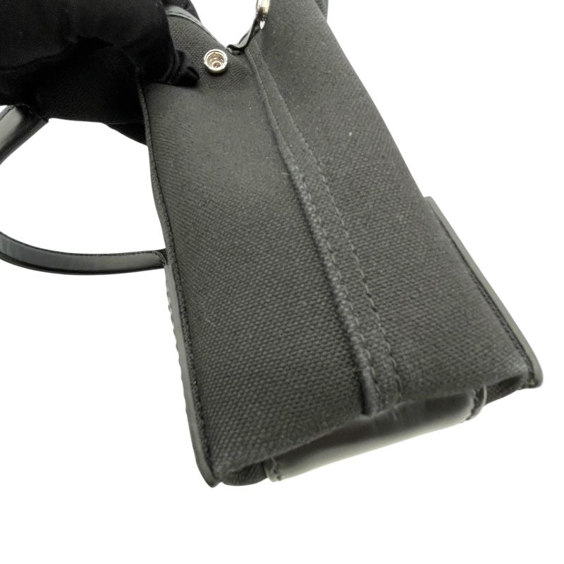 Balenciaga Navy Cabas XS Black Canvas Shoulder Bag