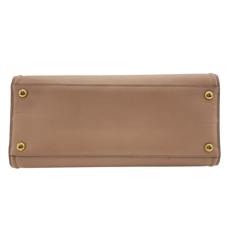 PRADA Saffiano 2-Way Bag 1BA228 in Pink Beige with Gold Hardware