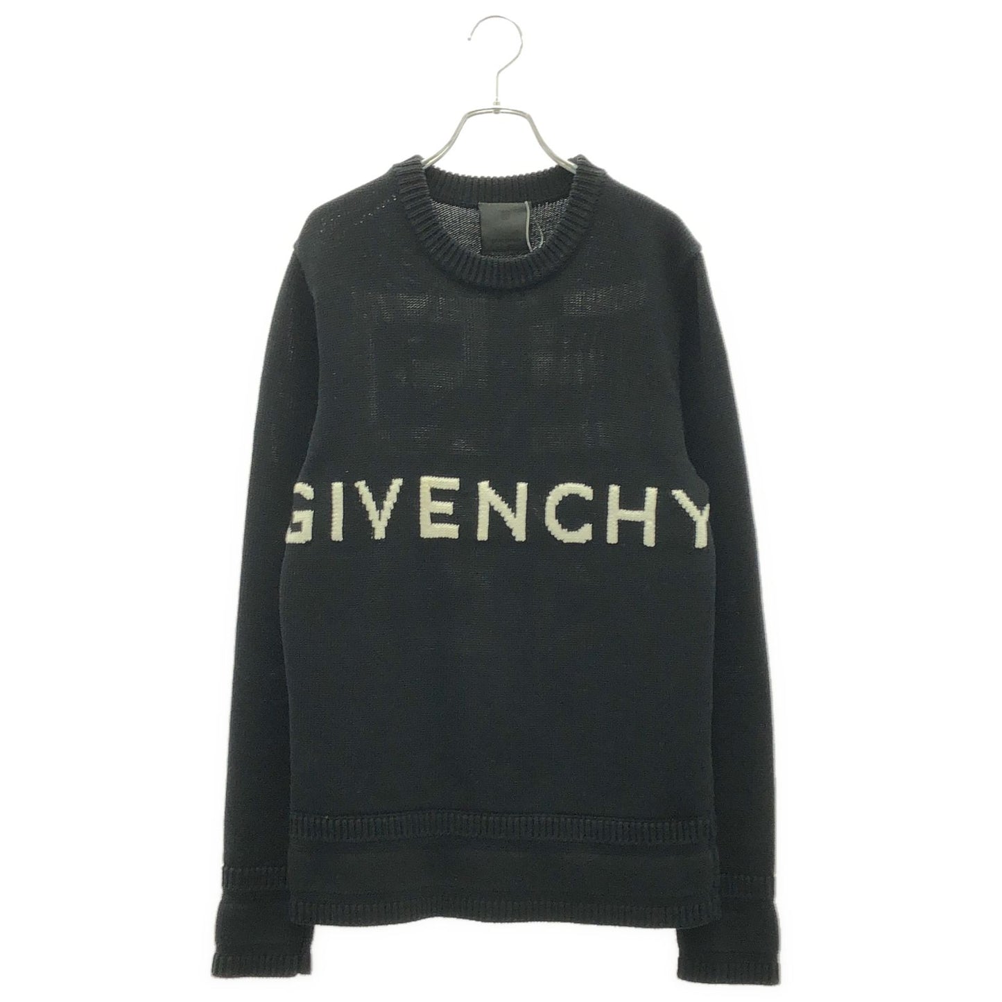 GIVENCHY Black Cotton Knit Sweater - Timeless Elegance