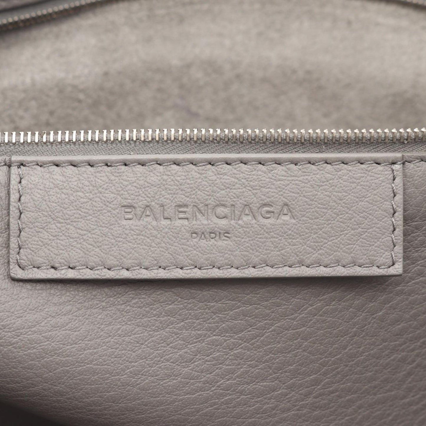 Balenciaga Paper B4 Zip Around Tote Bag in Gray Leather