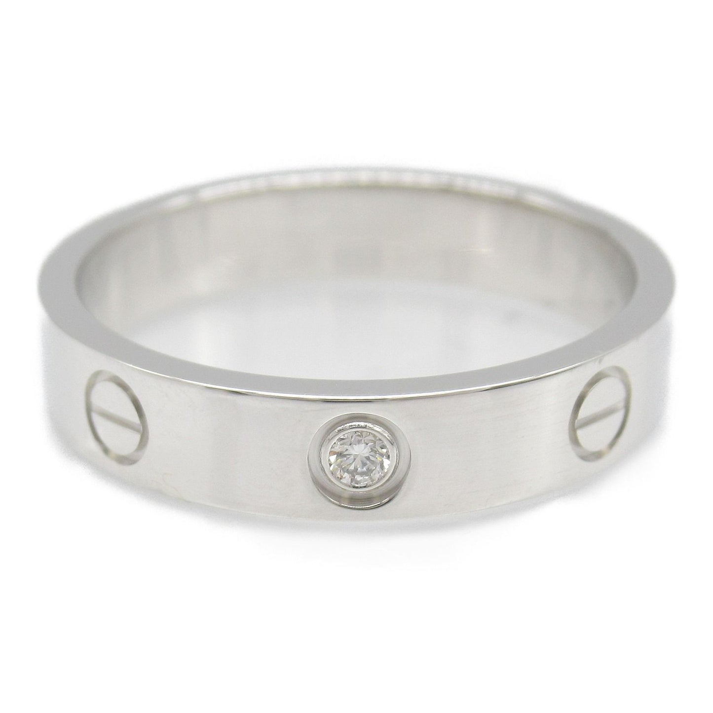 CARTIER Mini Love Ring 1PD in 18K White Gold with Diamonds