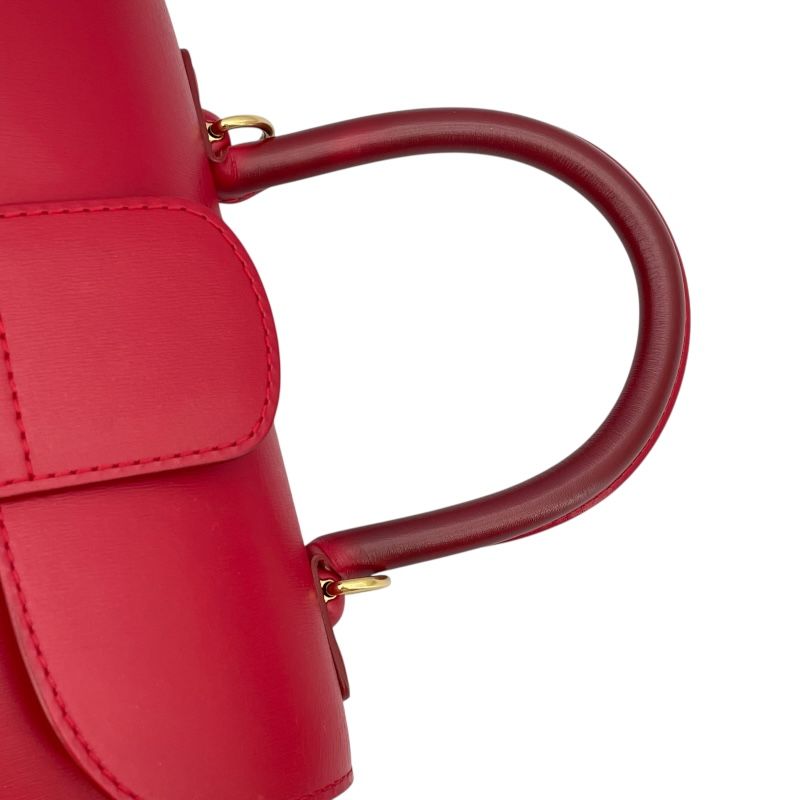DELVAUX Brillant Mini Red Handbag with Rhinestones & Leather