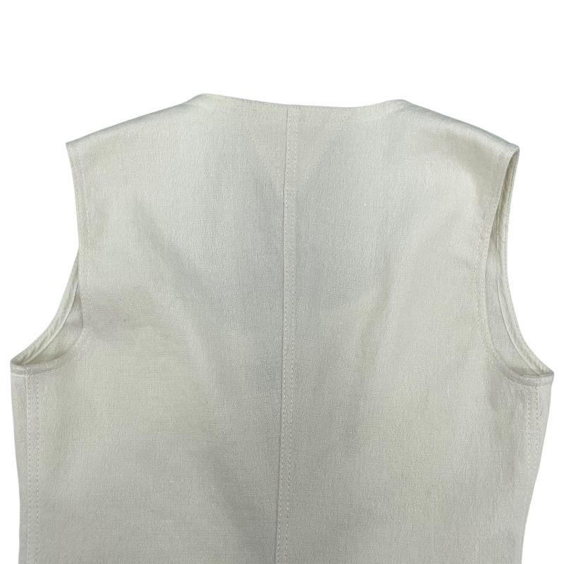 Bottega Veneta Turn Lock Linen Dress in Ivory - Size 36