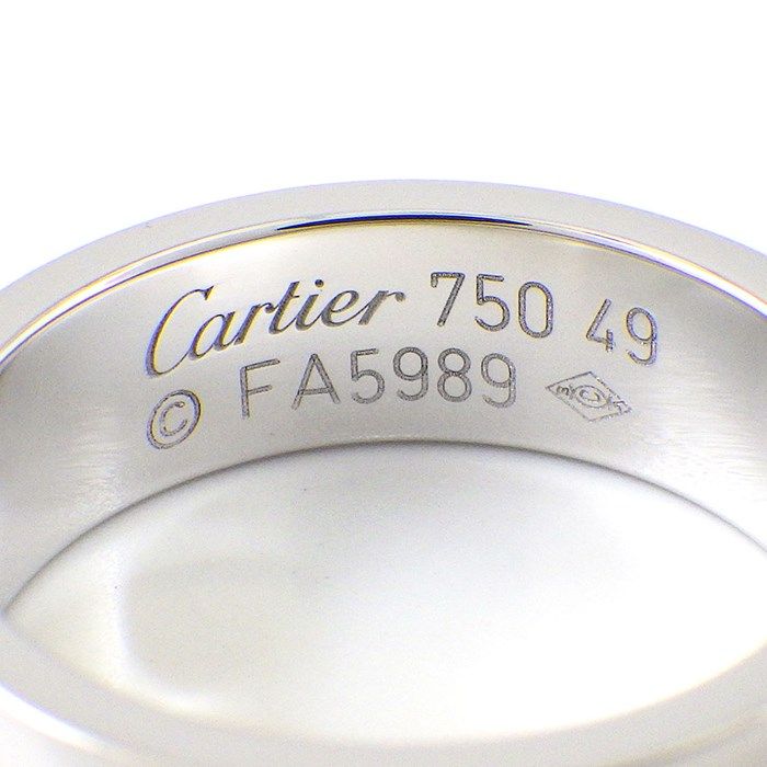 Cartier Love Ring Classic Model MM in K18 White Gold - Size 9