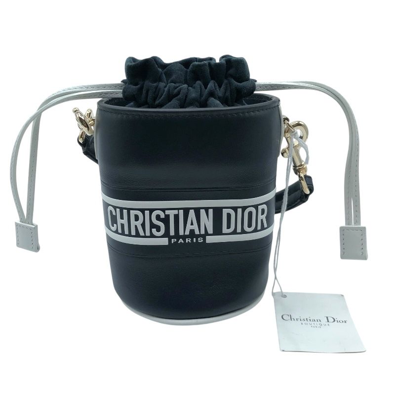 Christian Dior Vibe Micro Bucket Shoulder Bag - Navy & White