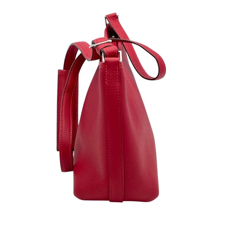 HERMES Berlingot PM Rouge Vif Togo Leather Shoulder Bag