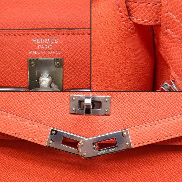 HERMES Kelly 25 Handbag in Orange Field - 2024 Edition