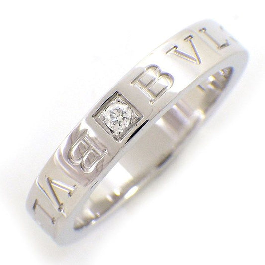 BVLGARI B-zero1 Essential Band Ring with Diamond - K18WG 18号