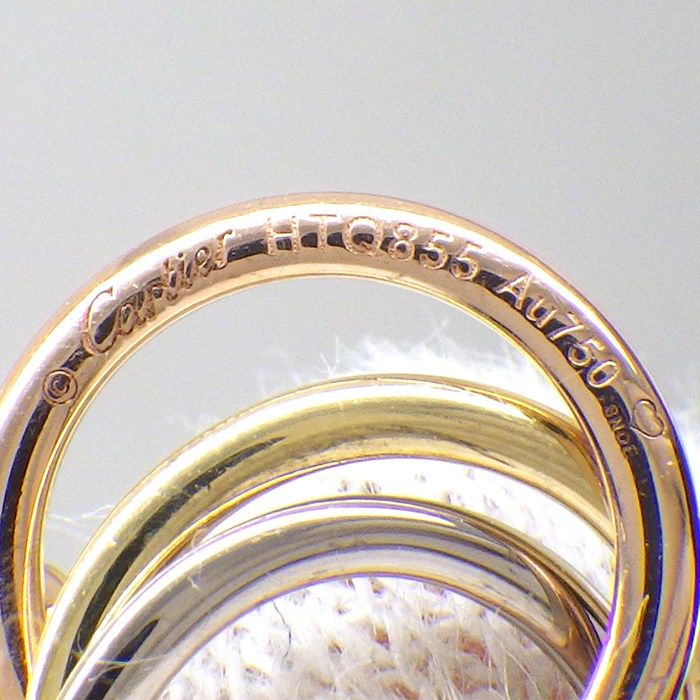 Cartier Trinity Circle Earrings with Diamonds - K18 Gold