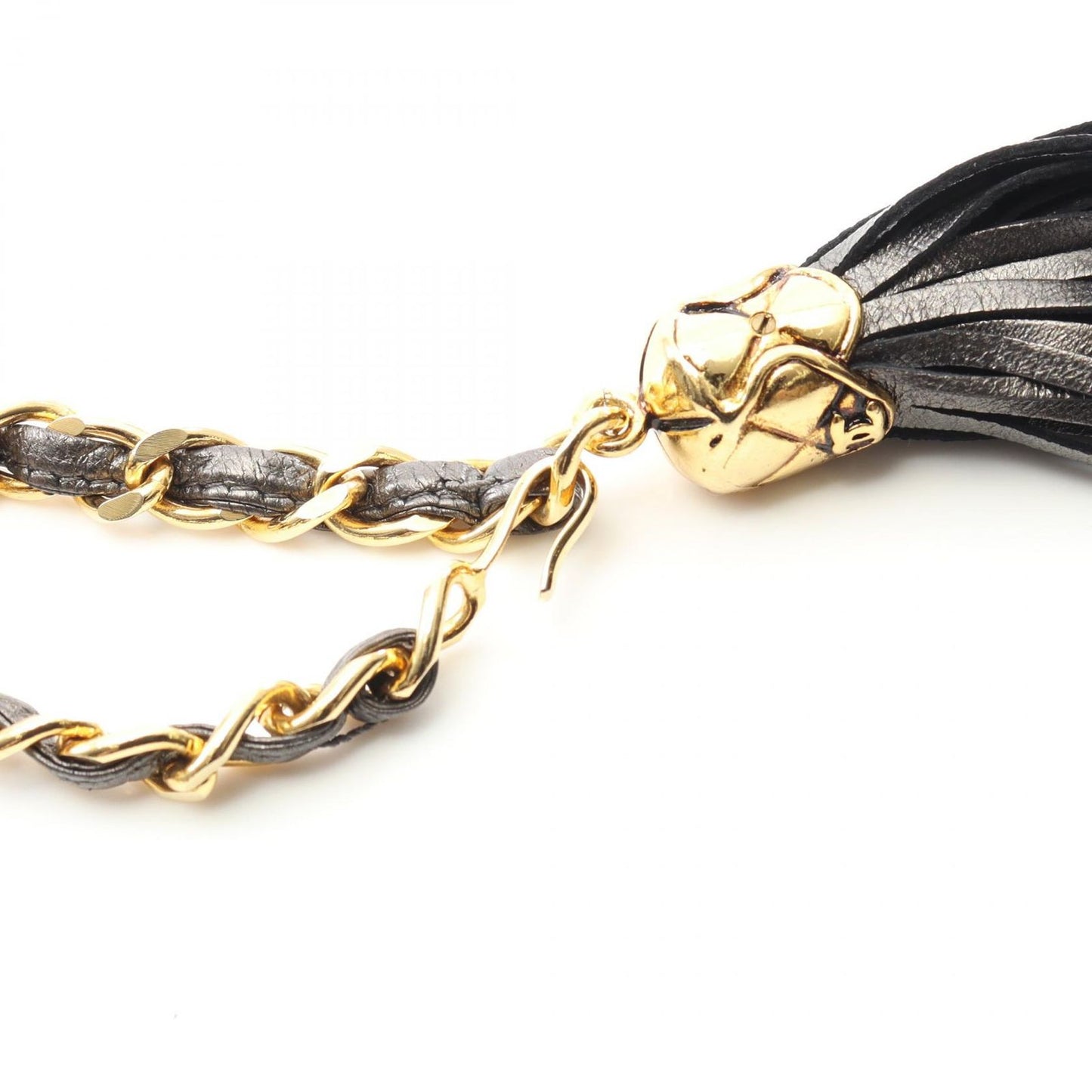 CHANEL Matelassé Silver Leather Mini Chain Shoulder Bag