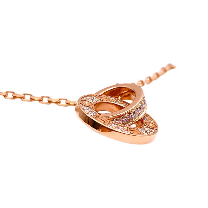 Cartier Love Necklace K18PG with Diamonds - Exquisite Luxury