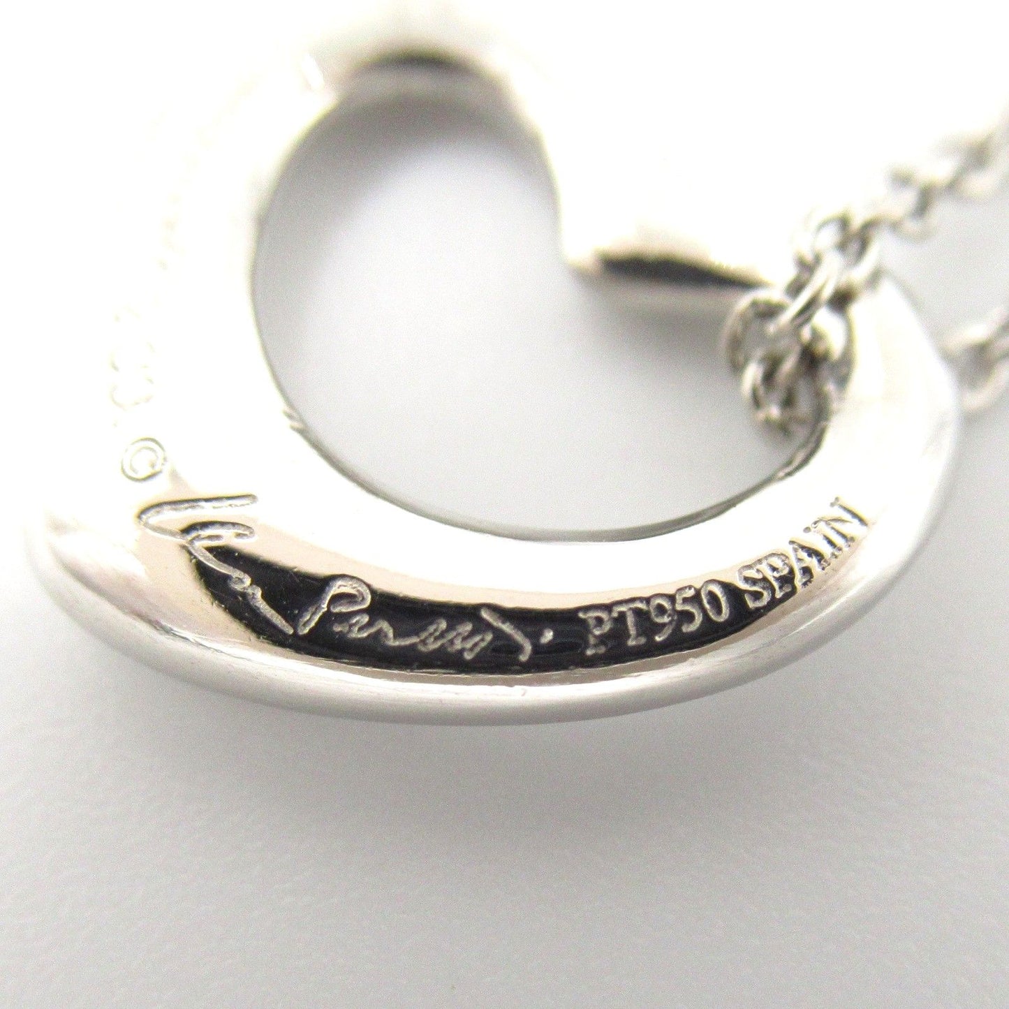 TIFFANY & CO Open Heart Necklace in Platinum - Timeless Elegance