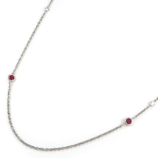 Tiffany & Co. By The Yard Long Necklace with Ruby & Diamond