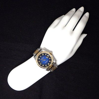 Rolex Datejust 16233G - 1997 Blue Gradient Dial with Diamond Indices