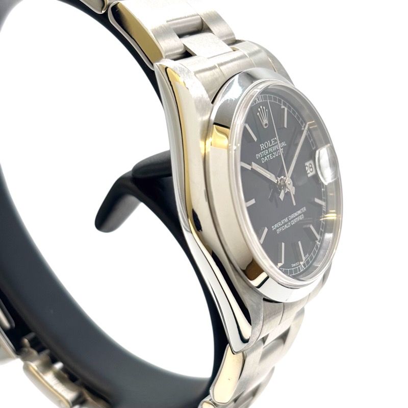 Rolex Datejust 78240 Black Stainless Steel Ladies Watch