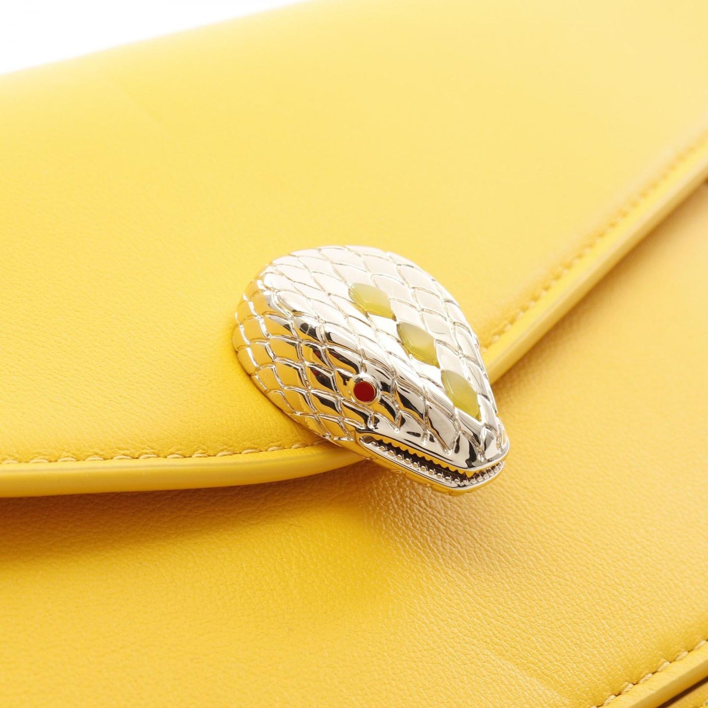 BVLGARI Serpenti Forever Yellow Leather Handbag - Exquisite Craftsmanship