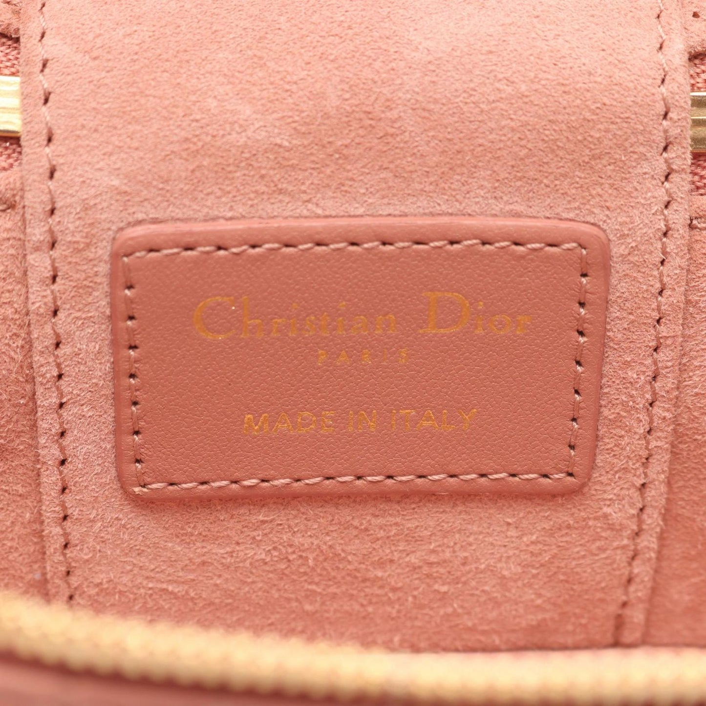 Dior Lady Dior Micro Vanity Bag in Mauve Pink Leather