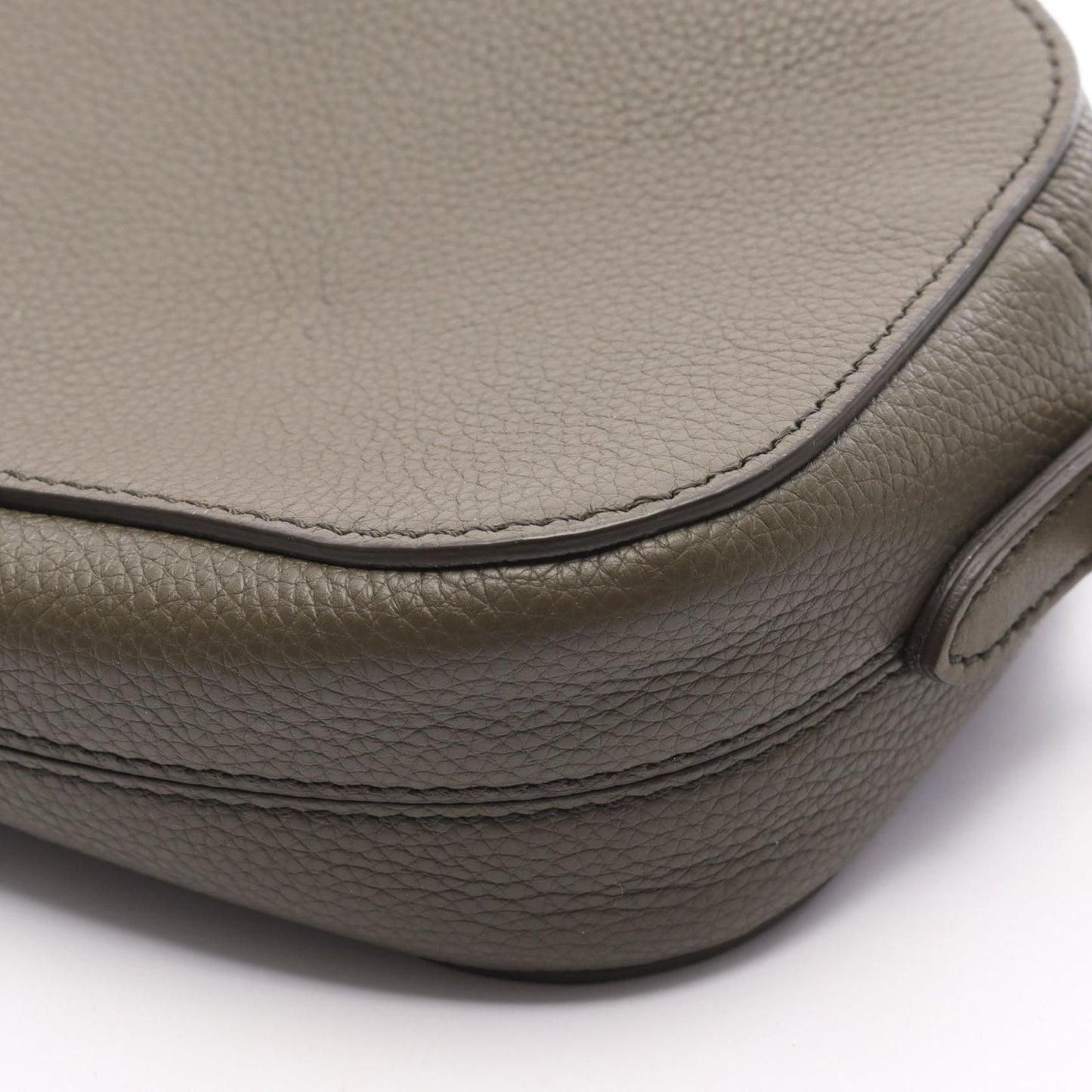 MAX MARA ELSA Shoulder Bag in Khaki Leather - Timeless Elegance