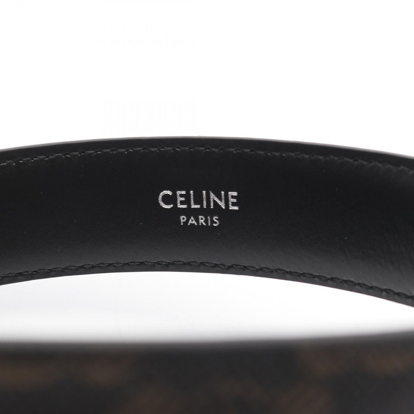 CELINE Medium Triomphe Belt in Black Leather - New Arrival