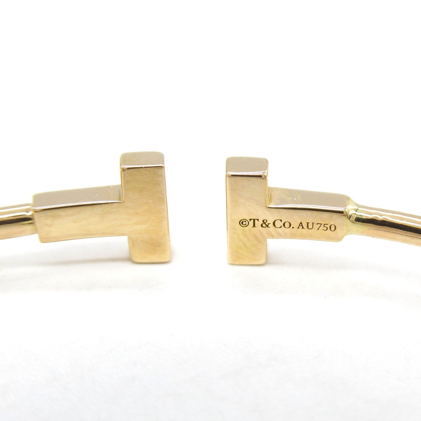 TIFFANY & CO T Wire Bracelet in K18PG Pink Gold - 15cm