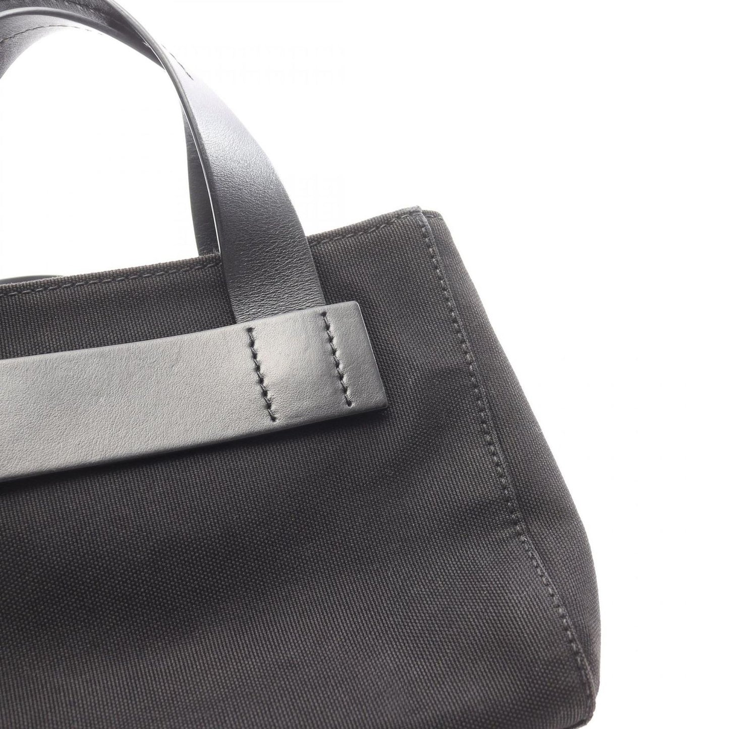 Miu Miu CANAPA Tote Bag - Black Canvas & Leather, 2-Way Handbag