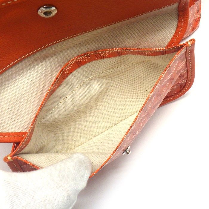 Goyard Saint Louis PM Tote Bag in Orange Goyardine Canvas