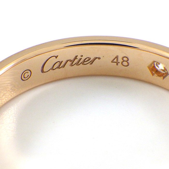 Cartier C de Cartier Wedding Band Ring in K18 Pink Gold with Diamond