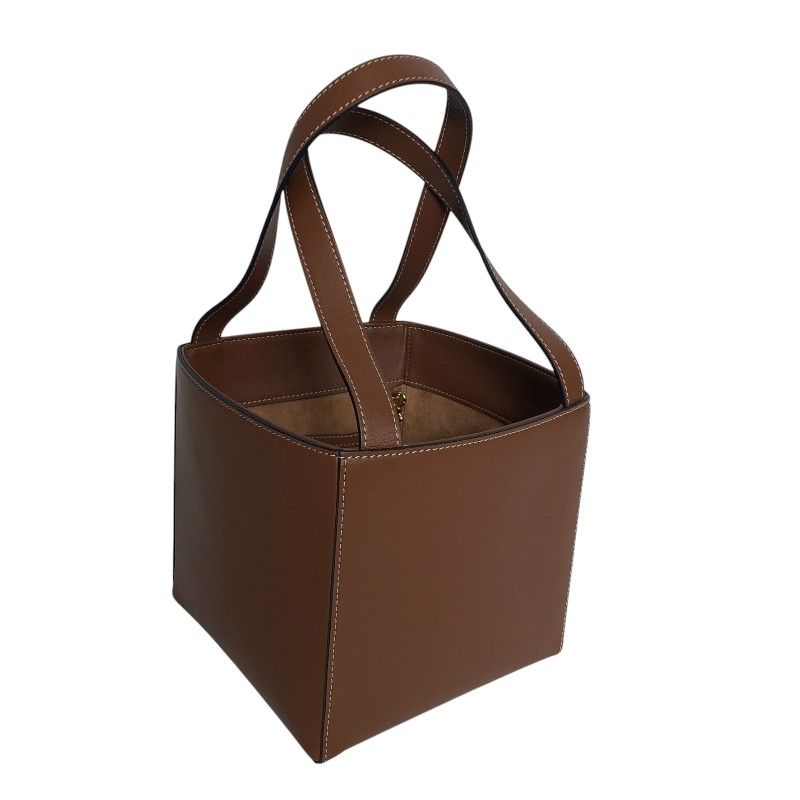 CELINE Cube Bag 199203 Tan with Gold Hardware - Exquisite Craftsmanship